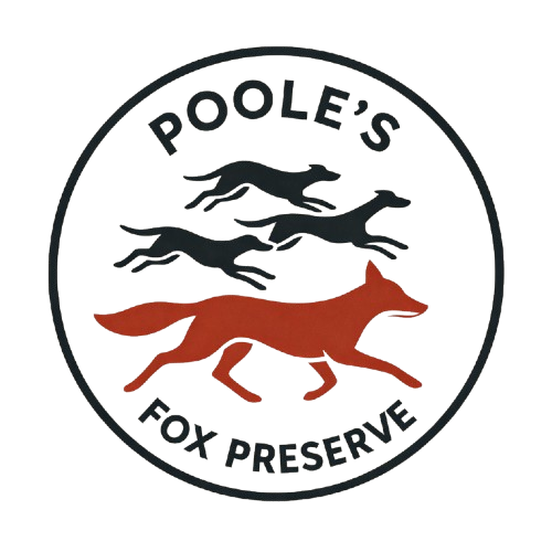 Red fox logo with running silhouettes.