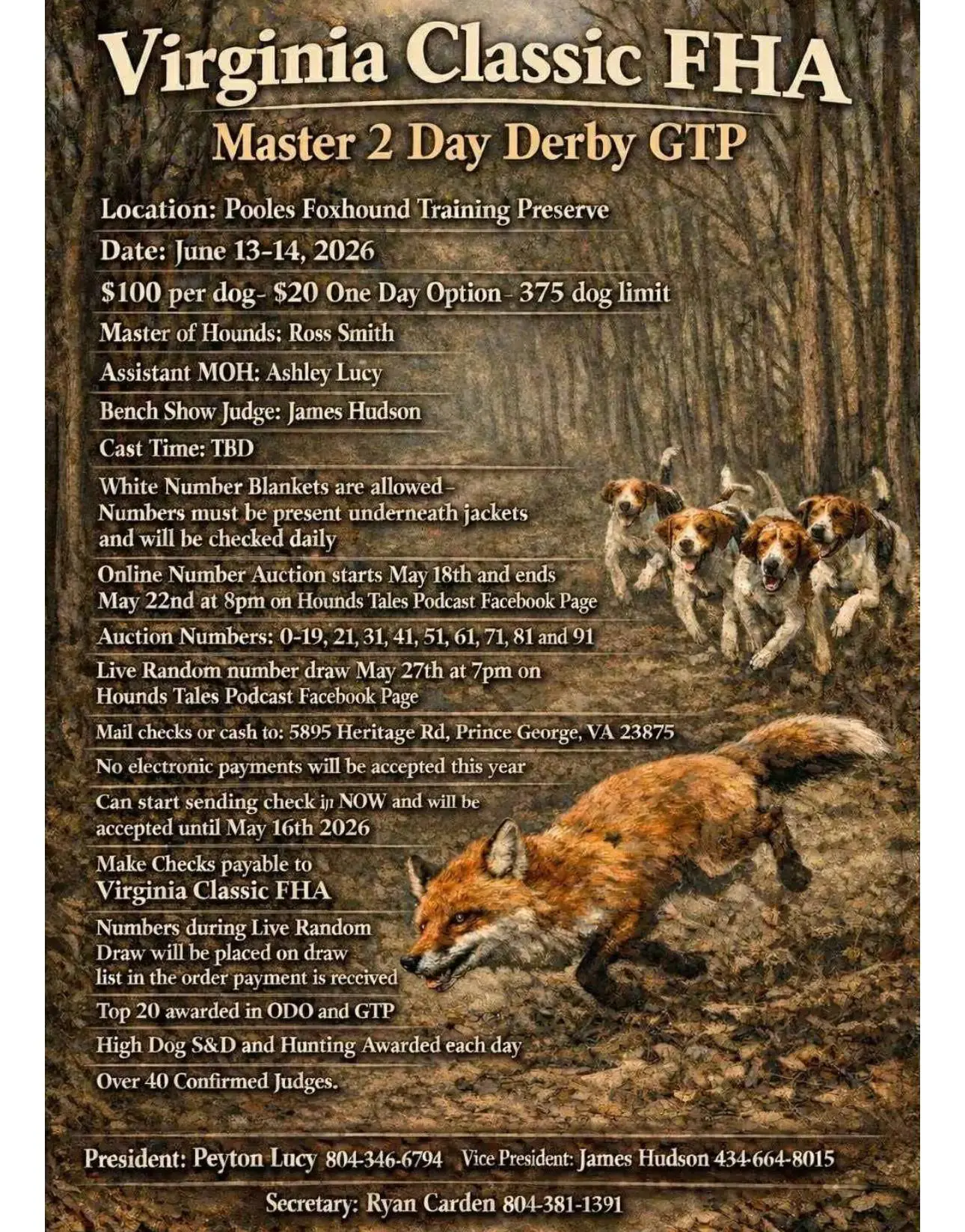 Virginia Classic FHA event details and foxhounds.